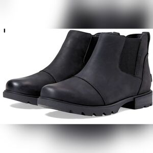 Sorel Emelie Chelsea lll Black Ankle Boots